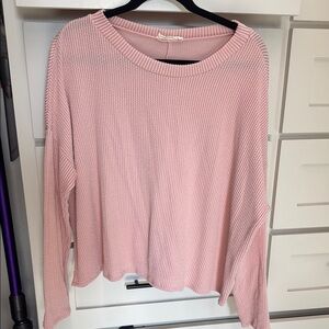 Pink Knit Sweater Top